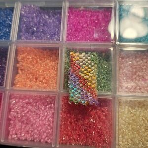 Dreadlock Bead Handmade Rainbow Spiral Seed Bead Hair Jewelry Peyote Loc Charm